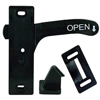 JR Products 10765 Screen Door Latch - Right Hand , Black