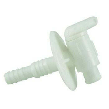 JR Products 03182 Dual Barbed Drain Cock , White