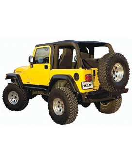 Rampage Products 109535 Frameless Trail Top for 1997-2006 Jeep Wrangler TJ, Black Diamond w/Tinted Windows