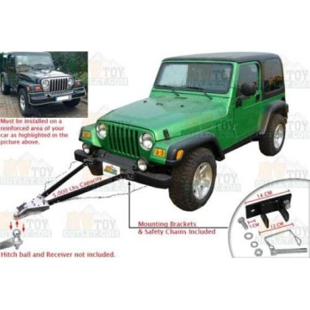 Universal Tow Bar Adjustable Mount Tow Bar Tow Kit With Magnetic Tow Lights