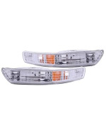 Anzo USA 511021 Acura Integra Chrome Euro w/Amber Reflector Bumper Light Assembly - (Sold in Pairs)