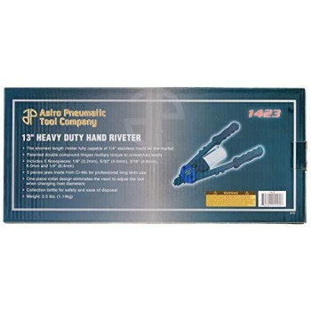 Astro Pneumatic Tool 1423 1/4" Heavy Duty 13" Hand Riveter