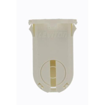 Leviton 13660-SWP Fluorescent Lampholder, T8/12 Medium Bi-Pin, Turn Type with Lamp Lock, Tall Height, Snap-in with Post Mounted