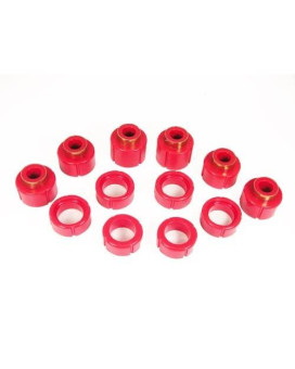 Prothane 7-112 Red Body and Standard Cab Mount Bushing Kit - 12 Piece