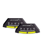 Sun Company 306-R Lev-o-gage II Inclinometer and Tilt Gauge - Pack of 2 Levels | Leveling Gauges for RV, Camper, or Trailer