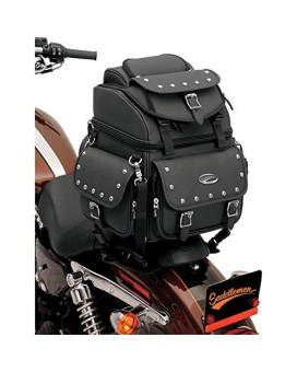 Saddlemen 3515-0119 Combination Backrest/Seat/Sissy Bar Bag with Studs
