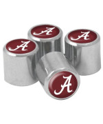 NCAA Alabama Crimson Tide Metal Tire Valve Stem Caps, 4-Pack