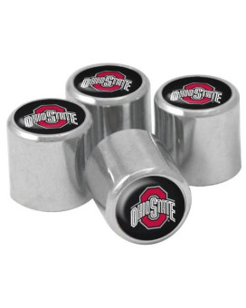 NCAA Ohio State Buckeyes Metal Tire Valve Stem Caps, 4-Pack