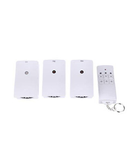 Woods 13569 13569WD Indoor Wireless Remote Kit up to 66 ft. Range, Ideal for Holiday Decorations, Works Through Walls Windows and Doors, Controls up to 3 Devices, 3-Outlet Pack, White/Orange