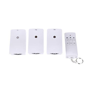 Woods 13569 13569WD Indoor Wireless Remote Kit up to 66 ft. Range, Ideal for Holiday Decorations, Works Through Walls Windows and Doors, Controls up to 3 Devices, 3-Outlet Pack, White/Orange