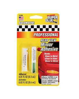 Super Glue 141041-12 Automotive Rear View Mirror Adhesive