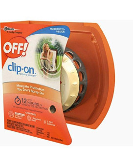 Off! Clip-On Mosquito Repellent, Clip-On Fan Unit And 1 Repellent Refill, Attaches To Belt, Waistband, Or Purse