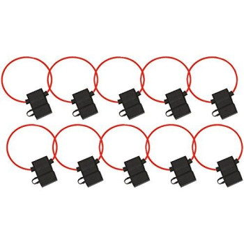 Install Bay ATFH16C-10 Waterproof ATC Fuse Holder 16-Gauge with Cover (10-Pack)