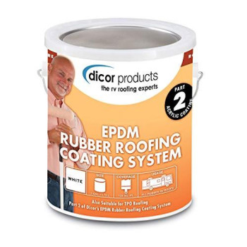 Dicor RPCRC1 White EPDM Rubber Roof Coating - 1 Gallon