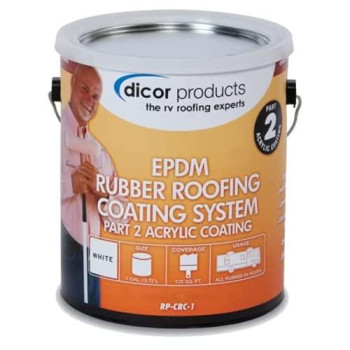 Dicor RPCRC1 White EPDM Rubber Roof Coating - 1 Gallon
