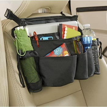 High Road Front Seat Organizer with SwingAway Handles (Black)