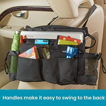 High Road Front Seat Organizer with SwingAway Handles (Black)