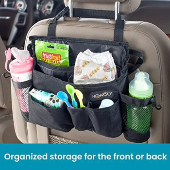 High Road Front Seat Organizer with SwingAway Handles (Black)