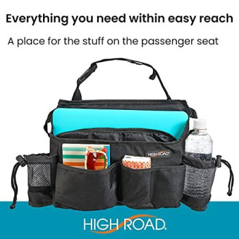 High Road Front Seat Organizer with SwingAway Handles (Black)