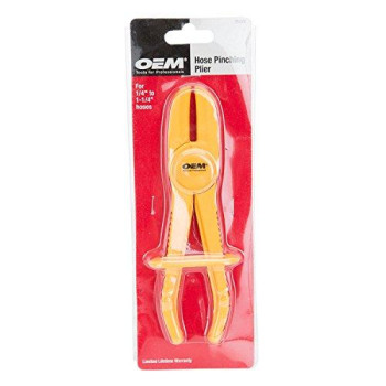 OEMTOOLS 25379 Medium Fuel Line Hose Clamps, Yellow, Non-Metallic Hose Clamp Pliers Automotive, Gas Line Pliers, Small Engine Tools, 7.5 Inch Pincher