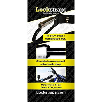 Lockstraps 101 Locking Tie Down Strap, 8.5 Feet, Black