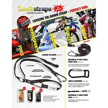 Lockstraps 101 Locking Tie Down Strap, 8.5 Feet, Black