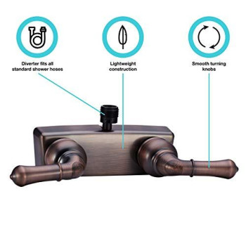 Dura Faucet (DF-SA100C-ORB) RV/Motorhome Shower Faucet Valve Diverter with Easy Turn Handles (Oil Rubbed Bronze)