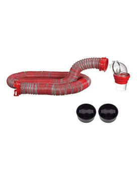 Viper 15-Foot RV Sewer Hose Kit, Universal Sewer Hose for RV Camper, Includes 15-Foot Hose with Rotating Fittings, 90 Degree ClearView Sewer Adapter and 2 Drip Caps