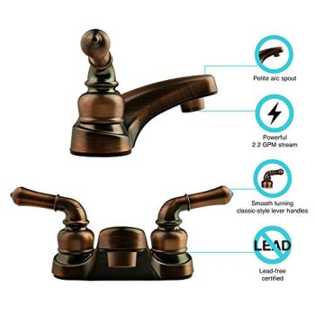 Dura Faucet DF-PL700C-ORB RV 2-Hole Bathroom Faucet with Classic 2-Handles (Oil Rubbed Bronze)