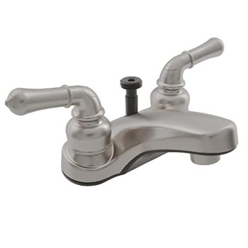 Dura Faucet DF-PL720C-SN RV Bathroom Faucet with Classical Handles and Shower Hose Diverter (Brushed Satin Nickel)