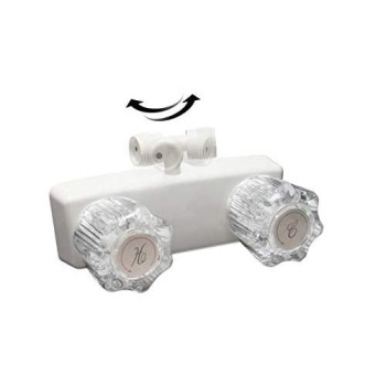 Dura Faucet DF-SA170-WT RV Weatherproof Exterior Shower Box Kit - Lock and Key (White)