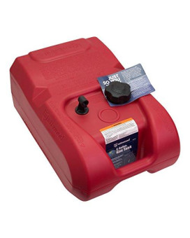 Attwood 8806LP2 EPA and CARB Certified 6-Gallon Portable Marine Boat Fuel Tank Red