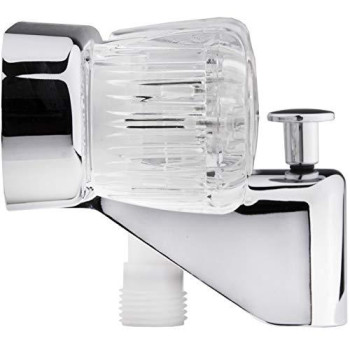 Dura Faucet DF-SA110A-CP RV Tub and Shower Faucet Valve Diverter with Crystal Acrylic Knobs (Chrome)