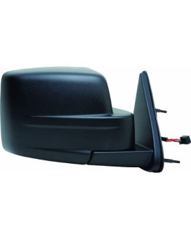 Fit System Passenger Side Mirror for Dodge Nitro, Textured Black, Foldaway (Code GTS, 10 pin/ 5 Wire), Heated Power