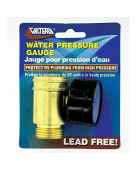 Valterra A01-0110VP Water Pressure Gauge, Brass