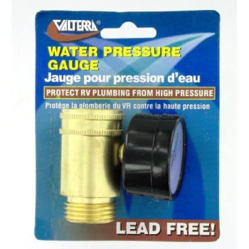 Valterra A01-0110VP Water Pressure Gauge, Brass