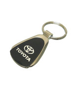 Au-TOMOTIVE GOLD Toyota Logo Black Tear Drop Key Chain