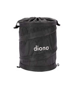Diono Pop-Up Trash Bin, Collapsible Car Trash Can Portable, Small, Leak Proof, Perfect For Keeping Car Clean, Black
