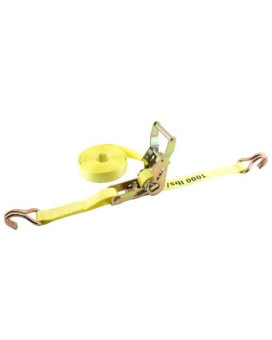 Erickson 01326 Yellow 1" x 25 Medium Duty Ratcheting Tie-Down Strap, 3000 lb Load Capacity
