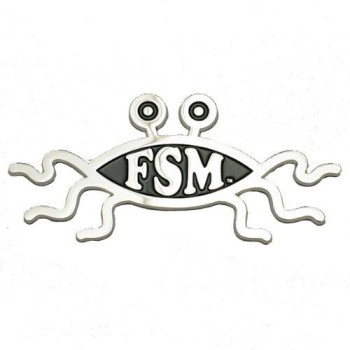 5.2" Solid Metal Flying Spaghetti Monster Car Emblem