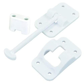 JR Products 10414B Polar White 3-1/2" T-Style Door Holder with Bumper