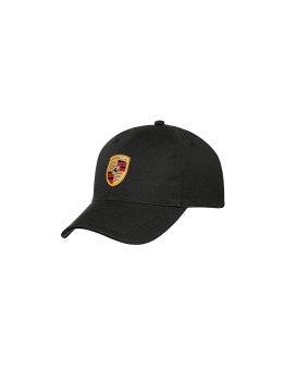 Porsche Black Crest Logo Cap, Official Licensed