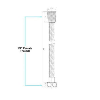 Dura Faucet DF-SA200-SN RV 60-inch Flexible Stainless Steel Handheld Shower Head Hose (Satin Nickel)