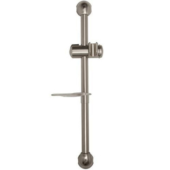 Dura Faucet RV Shower Slide Bar - for RVs, Motorhomes, Travel Trailers, Campers and 5th Wheels (Brushed Satin Nickel)