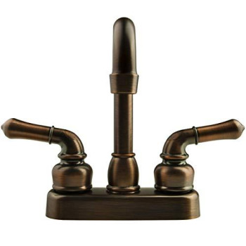 Dura Faucet DF-PB150C-ORB RV Swivel Bar Faucet with Classical Levers - 6-inch Spout (Oil-Rubbed Bronze)