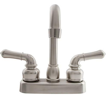 Dura Faucet (DF-PB150C-SN) RV Swivel Bar Faucet with Classical Levers - 6-inch Spout (Brushed Satin Nickel)