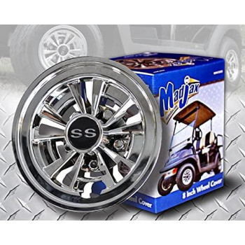 Madjax Golf CART SS HUBCAPS HUB CAPS FITS Yamaha Club CAR EZ-GO 8"