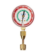 Yellow Jacket 40331 Red Pressure Gauge with 19110 Quick Coupler