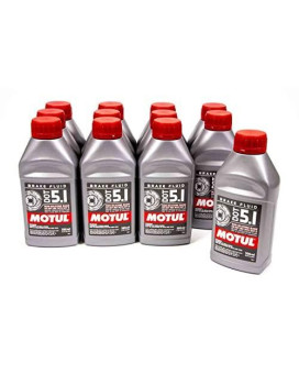 Motul 100951-12 DOT 5.1 Non-Silicone Brake Fluid, (Case of 12)