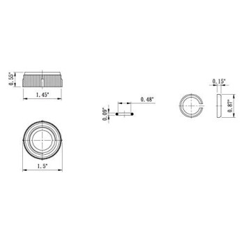 Dura Faucet DF-RK510-BQ RV Faucet Spout Nut and Rings Replacement Kit (Bisque Parchment)